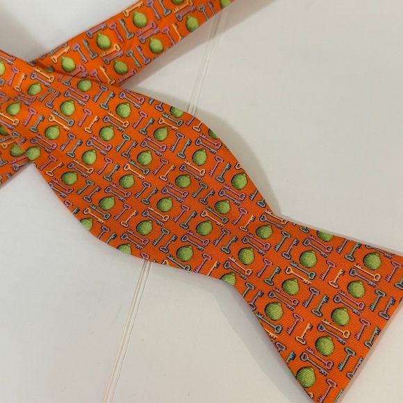 Peter Blair Key Lime Adjustable Bow Tie Orange - Picture 4 of 6